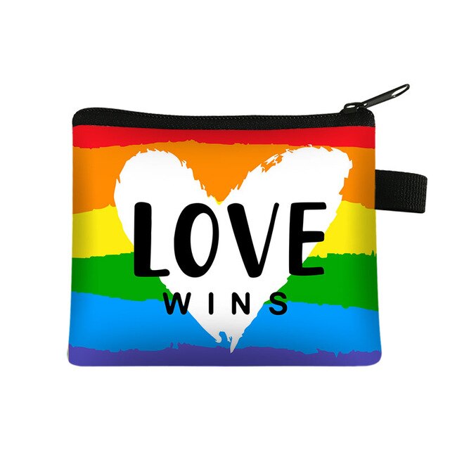 Love Wins rainbow coin purse