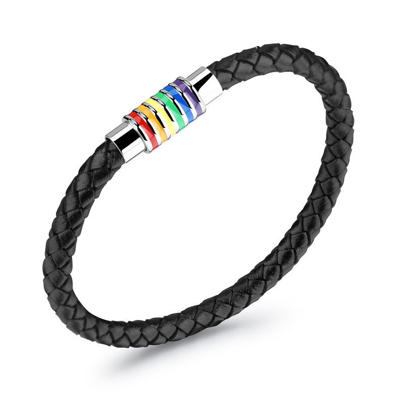 Rainbow Leather Bracelet