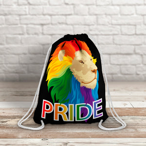 Pride Lion Drawstring Bag