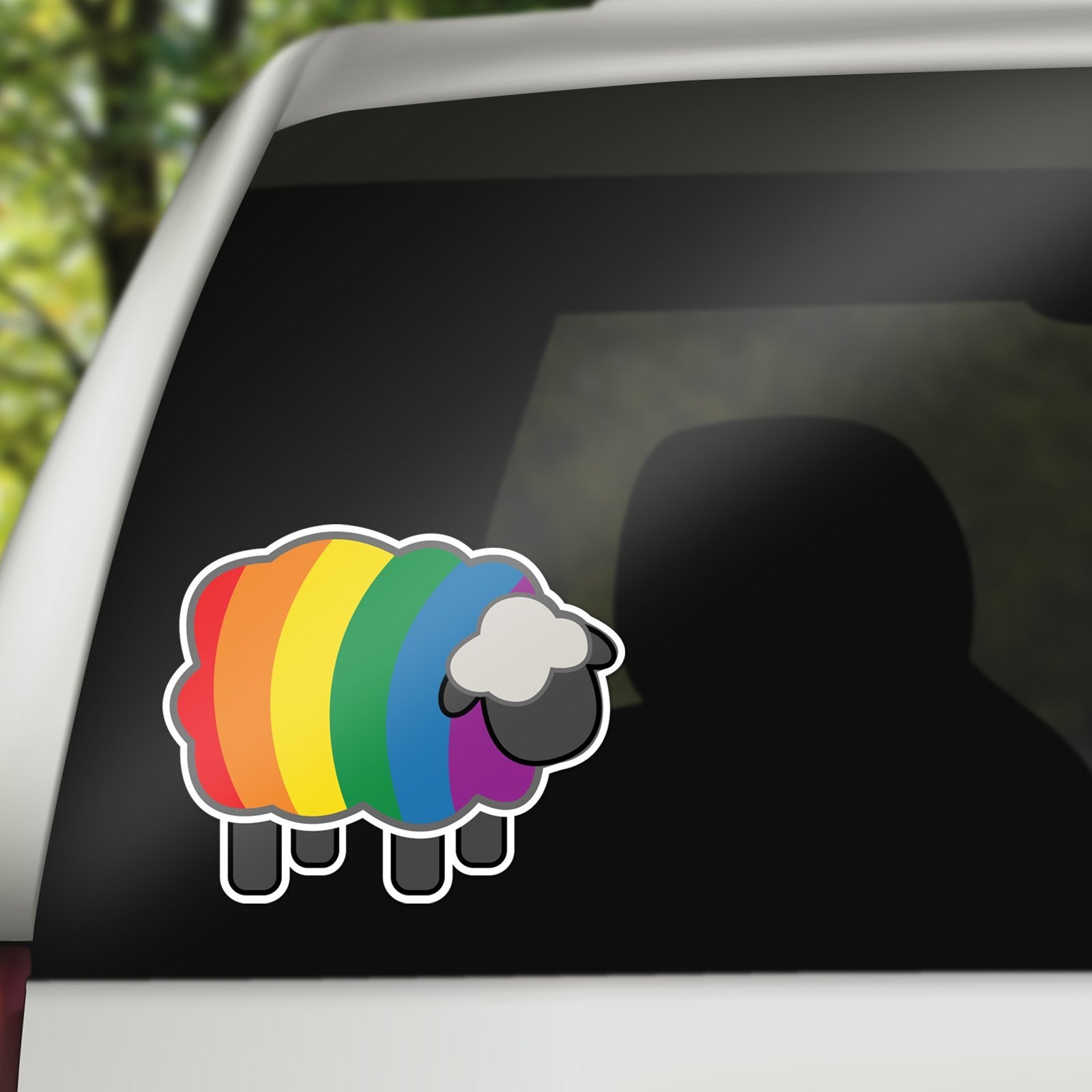 Rainbow Sheep Decal